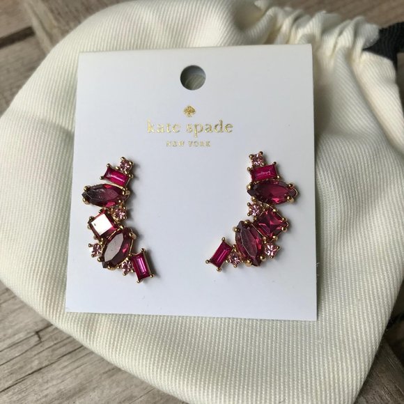 Kate Spade berry Multi Cluster Earrings - Picture 8 of 8
